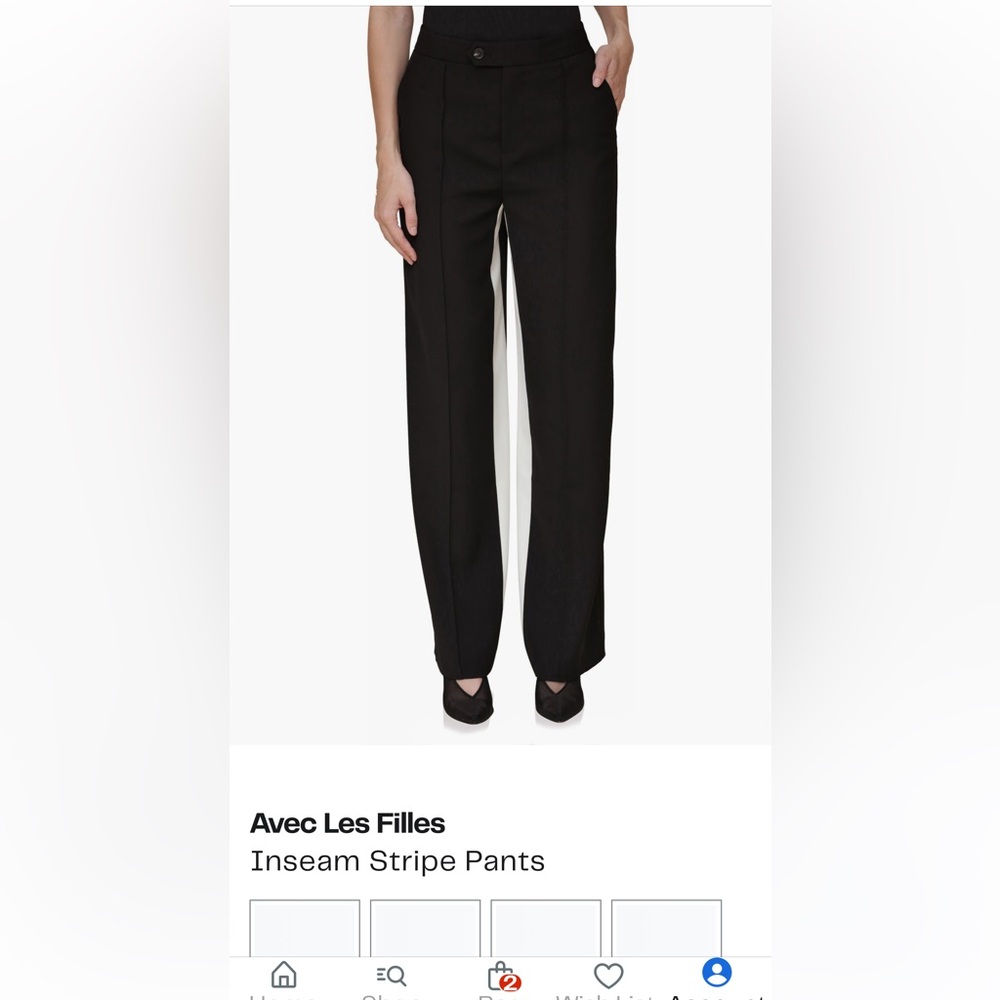 Avec Les Filles Classic Black Stripe Trousers